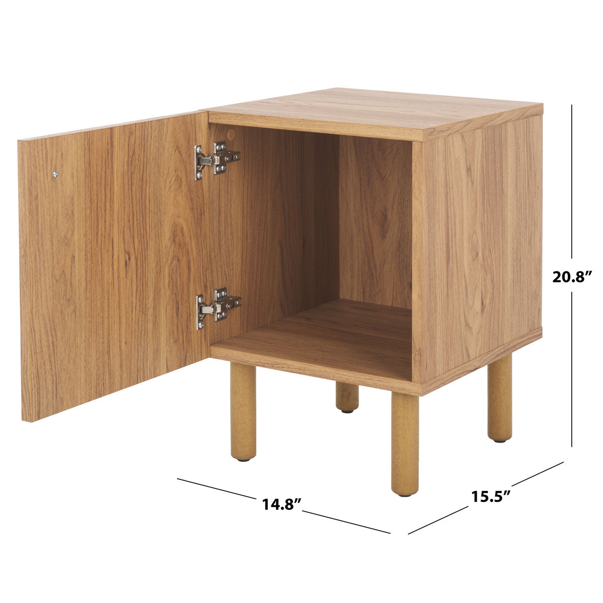 Safavieh Ophelia 1 Door Nightstand - NST9603 - Oak / Natural