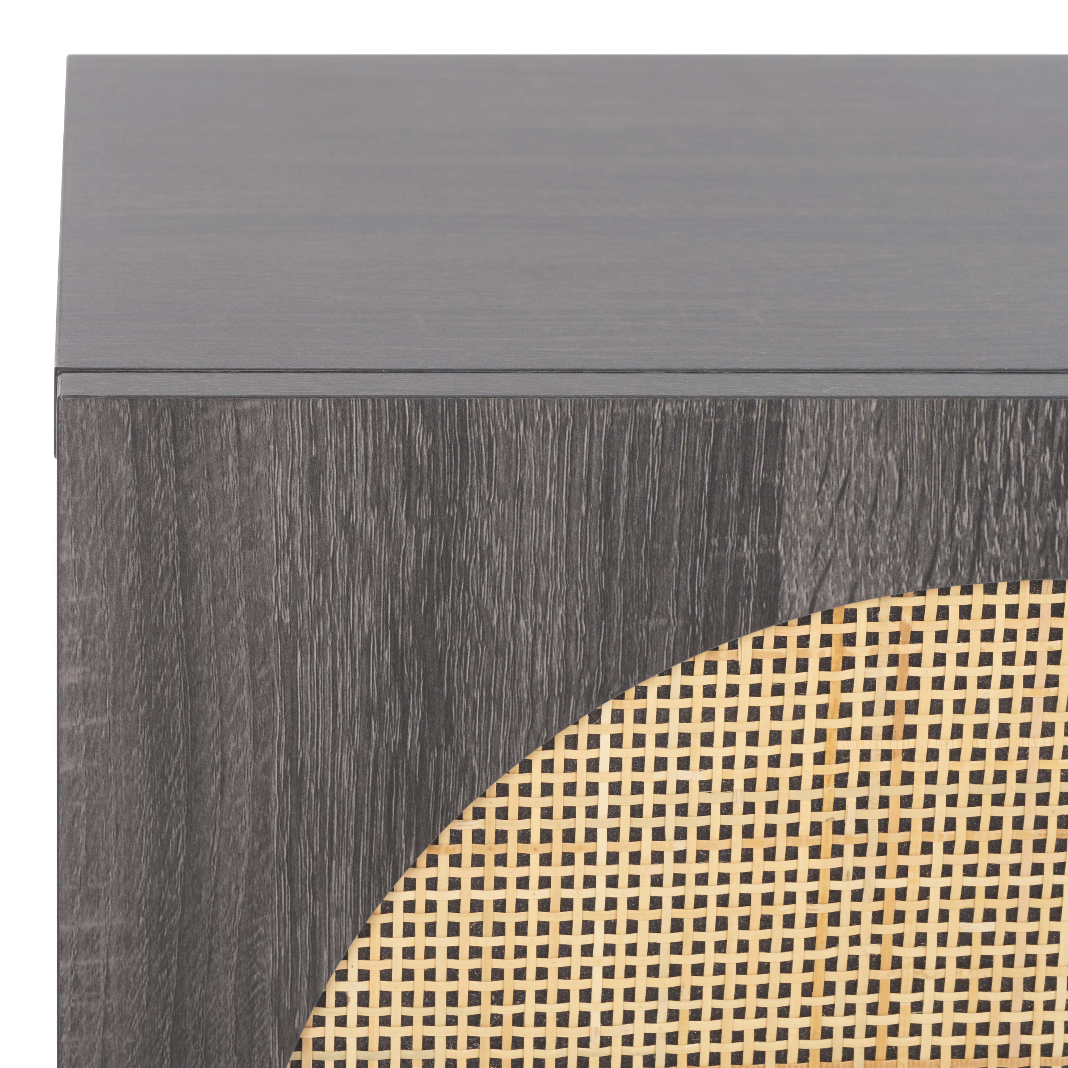 Safavieh Ophelia 1 Door Nightstand - NST9603 - Distressed Black / Natural