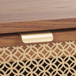 Safavieh Ceu 1 Drawer Nightstand, NST9604 - Walnut / Gold