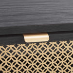 Safavieh Ceu 1 Drawer Nightstand, NST9604 - Black/ Gold