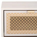Safavieh Ceu 1 Drawer Nightstand, NST9604 - White / Gold