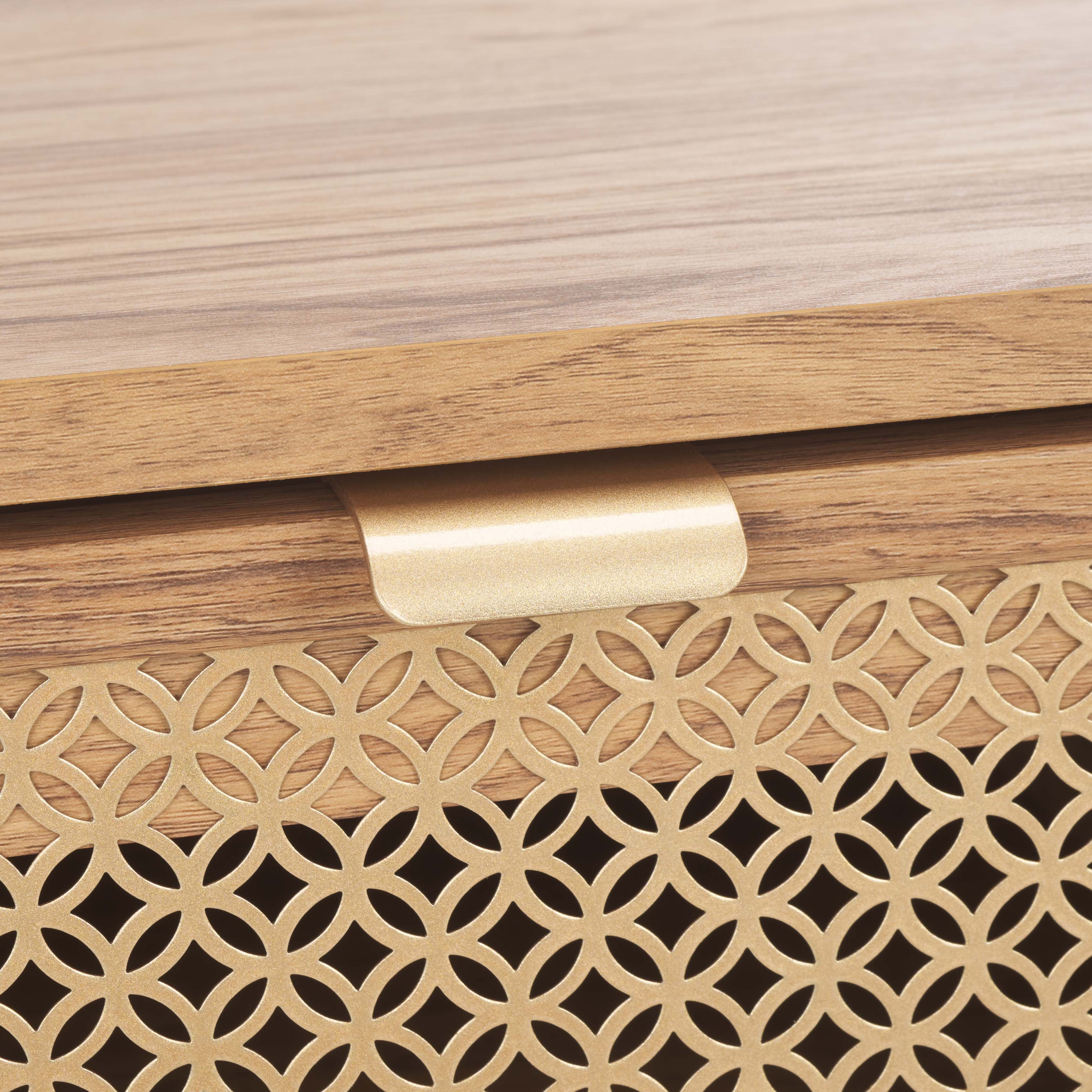 Safavieh Ceu 1 Drawer Nightstand, NST9604 - Oak / Gold