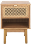 Safavieh Ceu 1 Drawer Nightstand, NST9604 - Oak / Gold