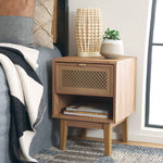 Safavieh Ceu 1 Drawer Nightstand, NST9604 - Oak / Gold