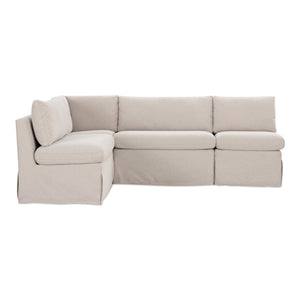Moe's Home Collection - Fable Slipcover Dining Banquette L-Shape Beige 96In - OA-1067-34
