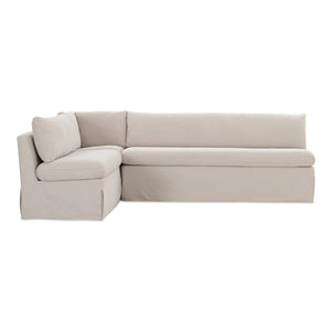 Moe's Home Collection - Fable Slipcover Dining Banquette L-Shape Beige 100.5In - OA-1068-34