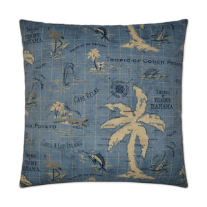 D.V. KAP Home Island Song Outdoor Throw Pillow - Ocean