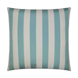 D.V. KAP Home Cafe Stripe Outdoor Throw Pillow - Aqua