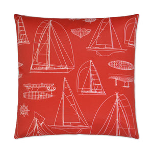 D.V. KAP Home Sailing Outdoor Throw Pillow - Red