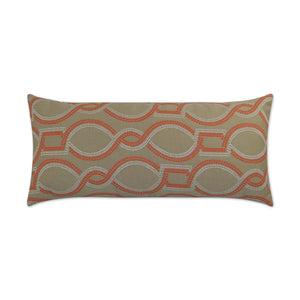 D.V. KAP Home Twist Lumbar Outdoor Throw Pillow - Orange