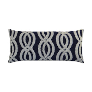 D.V. KAP Home Sea Shore Lumbar Outdoor Throw Pillow - Navy