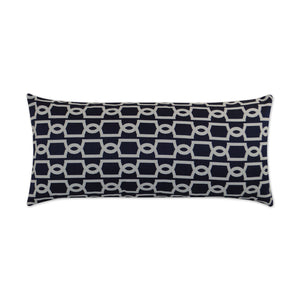 D.V. KAP Home Ocean Gate Lumbar Outdoor Throw Pillow - Navy