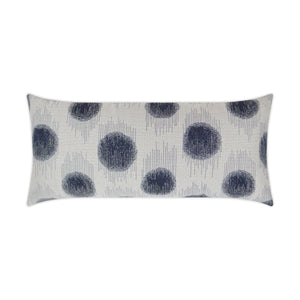 D.V. KAP Home Sumatra Dot Lumbar Outdoor Throw Pillow - Indigo