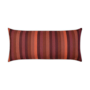 D.V. KAP Home Lattitude Lumbar Outdoor Throw Pillow - Merlot