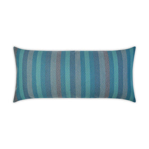 D.V. KAP Home Lattitude Lumbar Outdoor Throw Pillow - Peacock