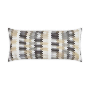 D.V. KAP Home Sunfun Stripe Lumbar Outdoor Throw Pillow - Linen