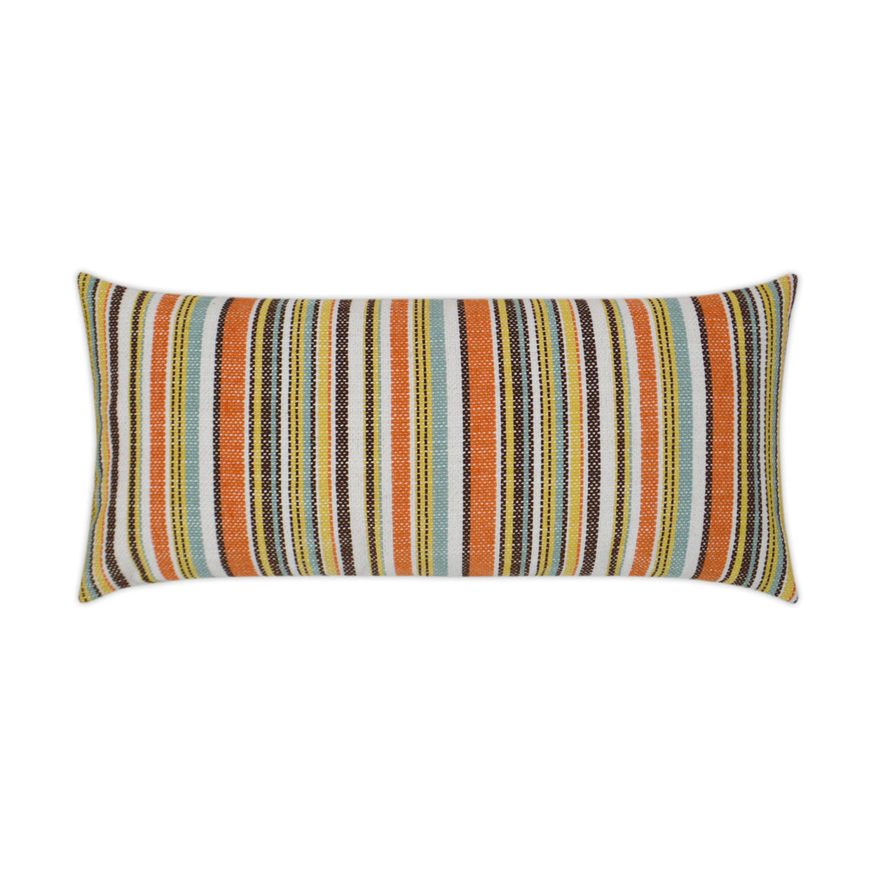 Fancy Stripe Lumbar Outdoor Throw Pillow - Multi | DV KAP