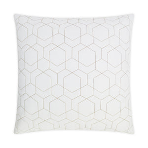 D.V. KAP Home Hex Quilt Outdoor Throw Pillow - White