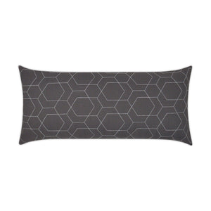 D.V. KAP Home Hex Quilt Lumbar Outdoor Throw Pillow - Grey