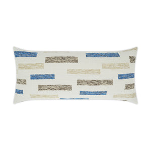 D.V. KAP Home Blockweave Lumbar Outdoor Throw Pillow - Blue