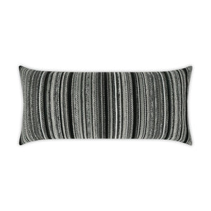 D.V. KAP Home Peerless Stripe Lumbar Outdoor Throw Pillow - Black