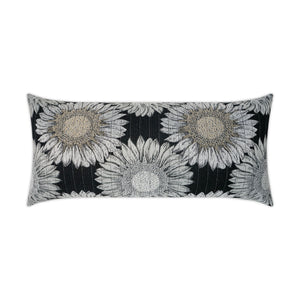 D.V. KAP Home Daisy Chain Lumbar Outdoor Throw Pillow - Black