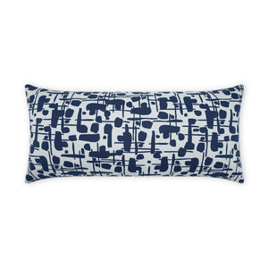 D.V. KAP Home Jargon Lumbar Outdoor Throw Pillow - Blue