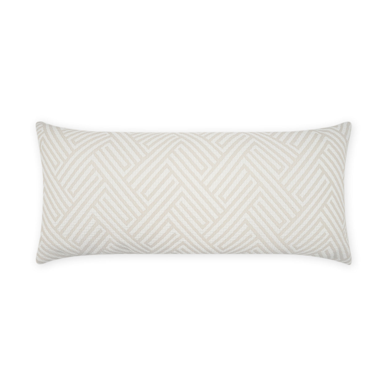 Mandros Lumbar Outdoor Throw Pillow - Ivory | DV KAP