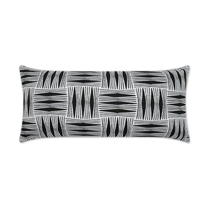 D.V. KAP Home Kizomba Lumbar Outdoor Throw Pillow - Ebony