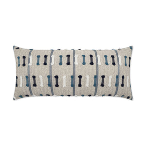 D.V. KAP Home Tassel Stripe Lumbar Outdoor Throw Pillow - Blue