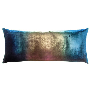 Kevin O'Brien Ombre Peacock Velvet Large Boudoir Pillows, OMLB-H21
