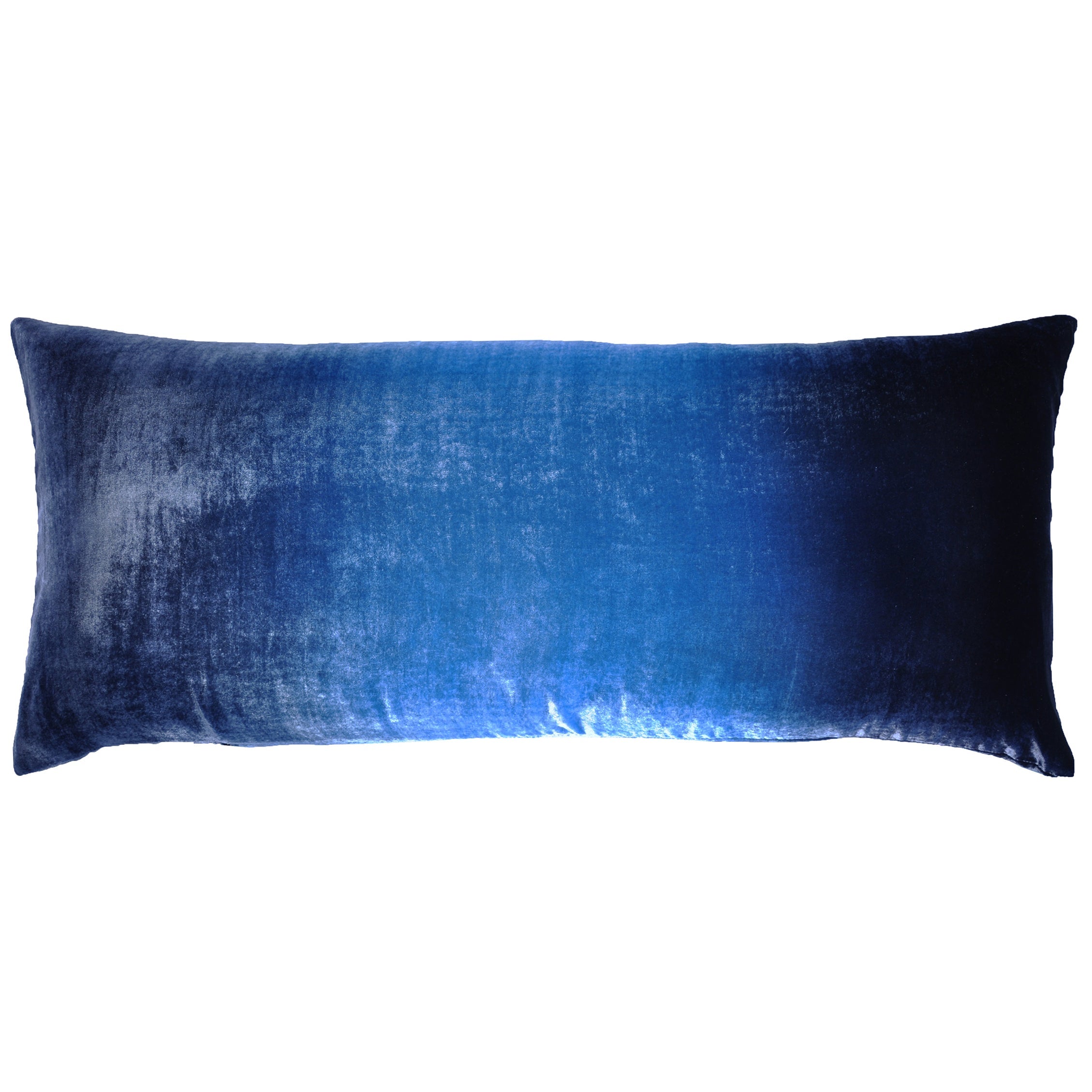 Kevin O'Brien Ombre Midnight Velvet Large Boudoir Pillows, OMLB-MID