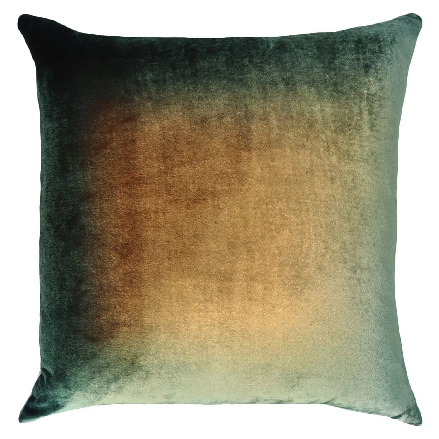 Kevin O'Brien Ombre Green Gold Brown Mini Velvet Pillows, OMP-H7-715