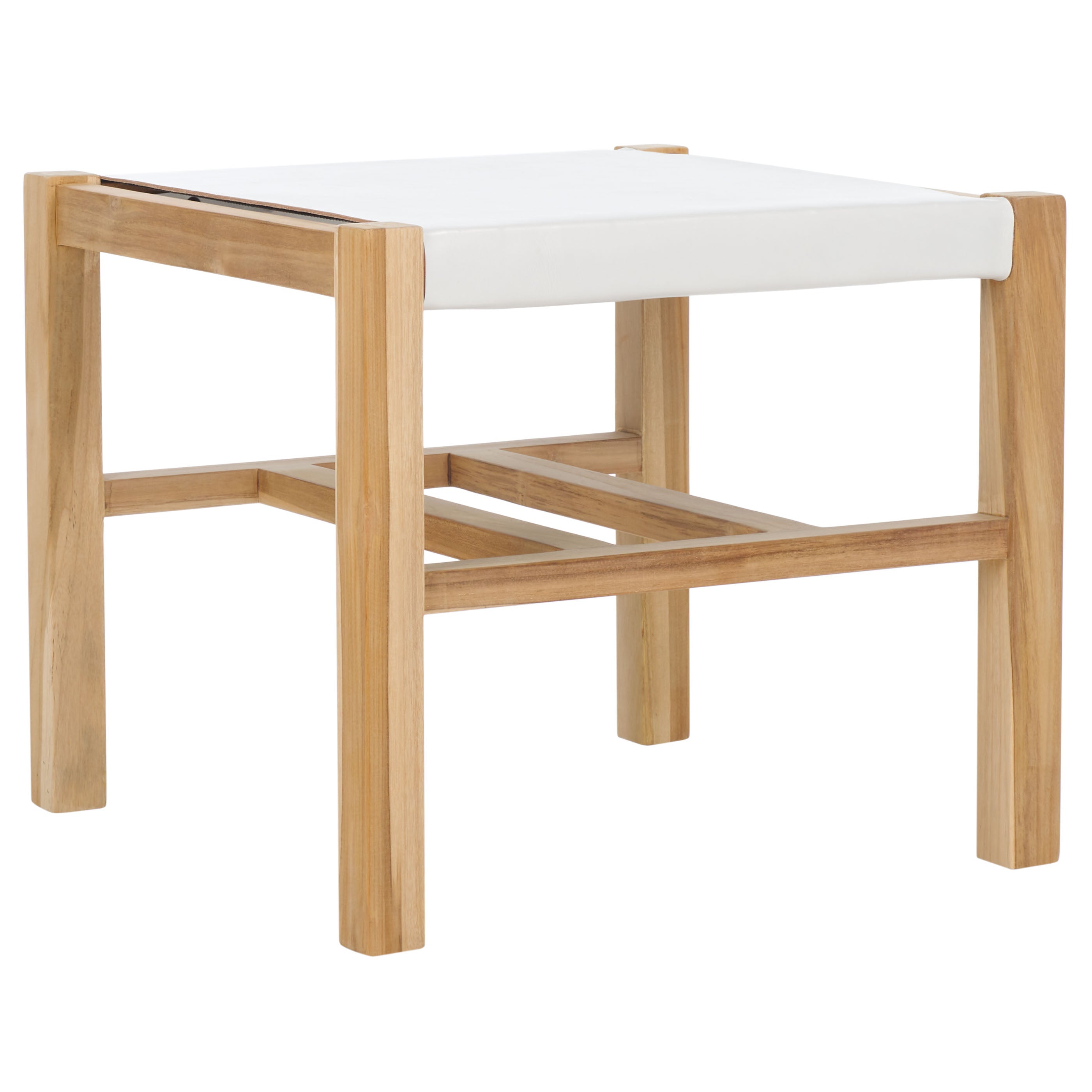 Safavieh Solana Ottoman, OTT1200 - White / Natural