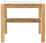 Safavieh Solana Ottoman, OTT1200 - White / Natural