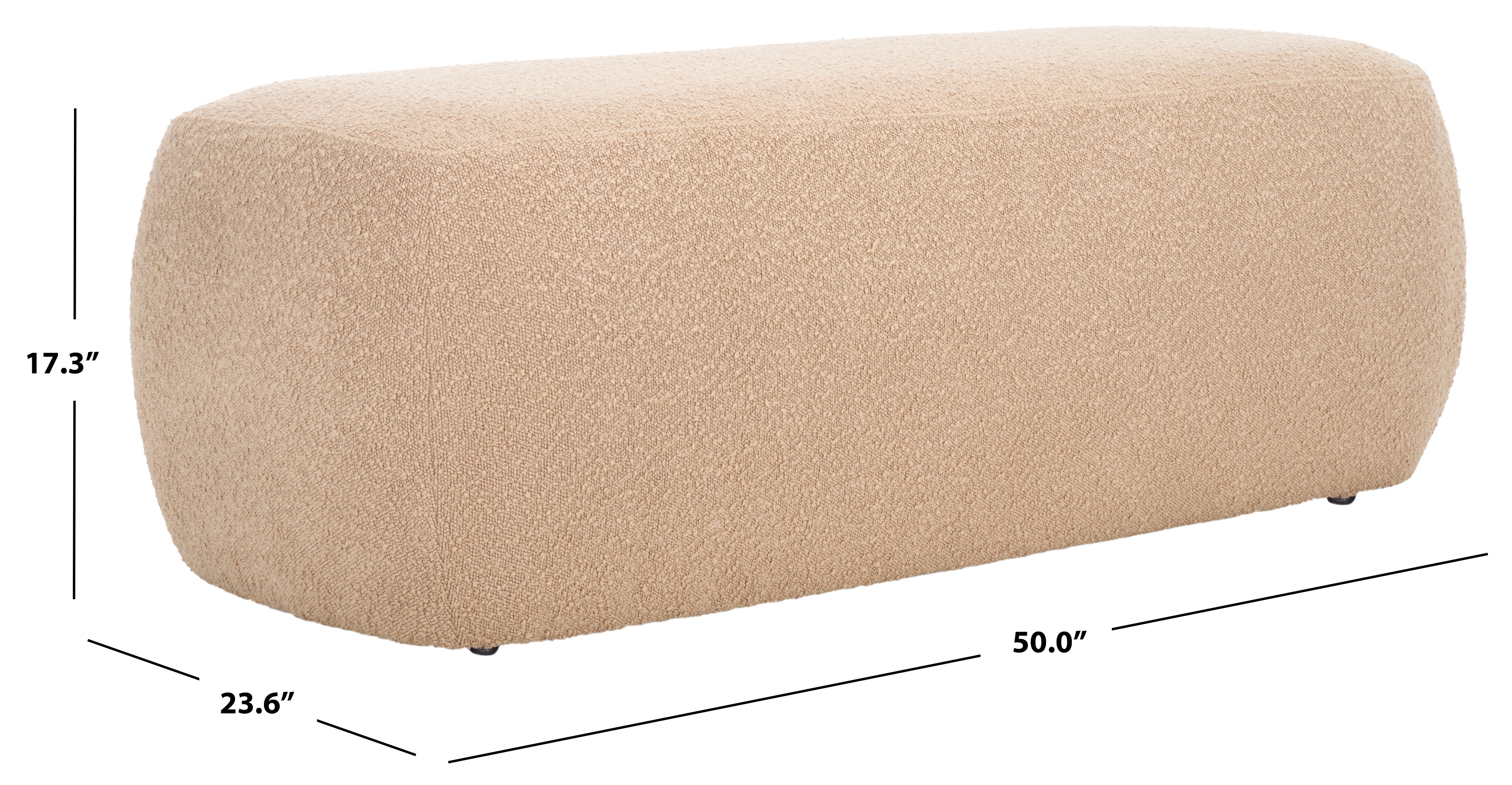 Safavieh Whitley Rectangular Ottoman , OTT1301 - Tan