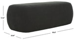 Safavieh Whitley Rectangular Ottoman , OTT1301 - Black