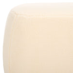 Safavieh Whitley Rectangular Ottoman , OTT1301 - Cream Faux Shearling