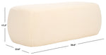Safavieh Whitley Rectangular Ottoman , OTT1301 - Cream Faux Shearling
