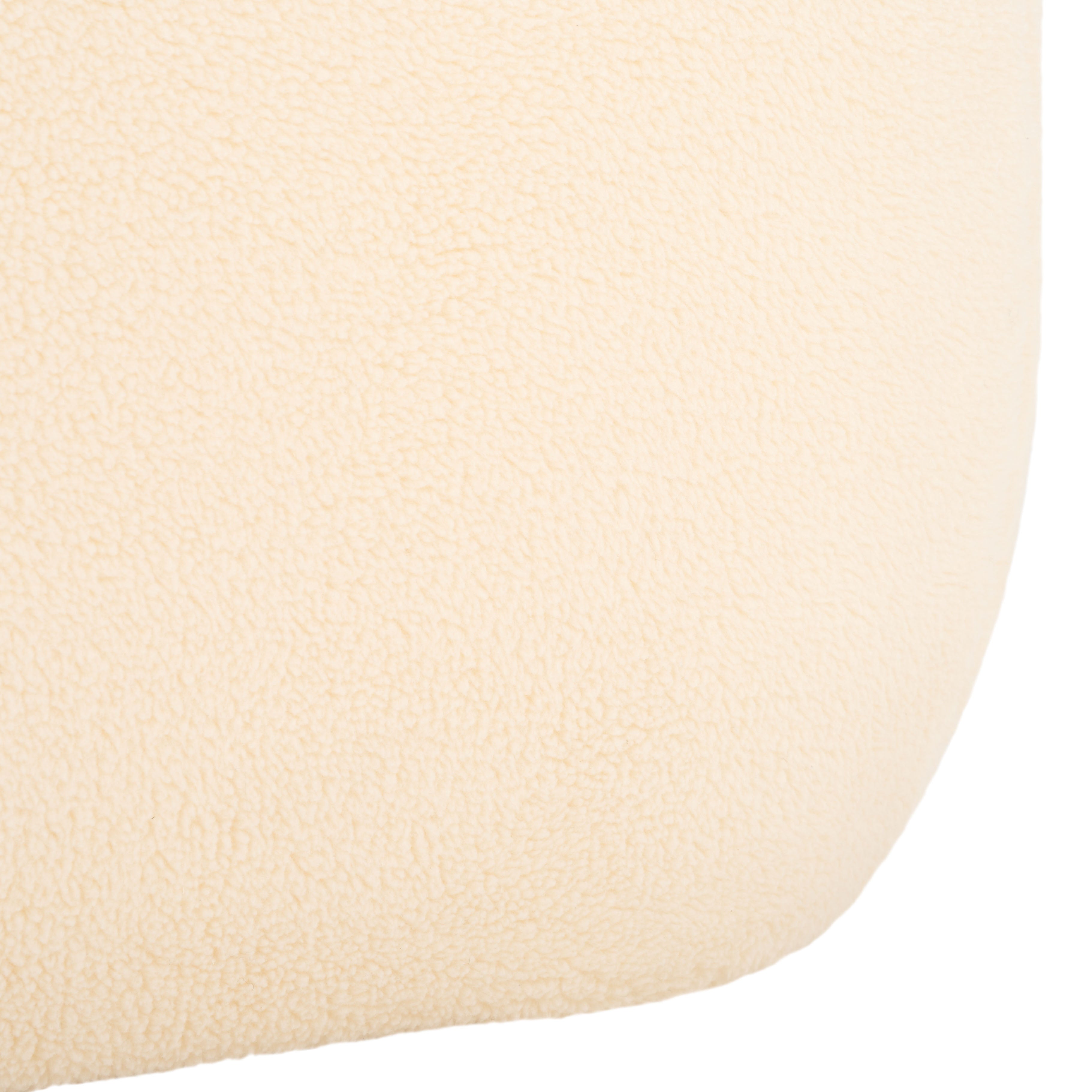 Safavieh Whitley Rectangular Ottoman , OTT1301 - Cream Faux Shearling