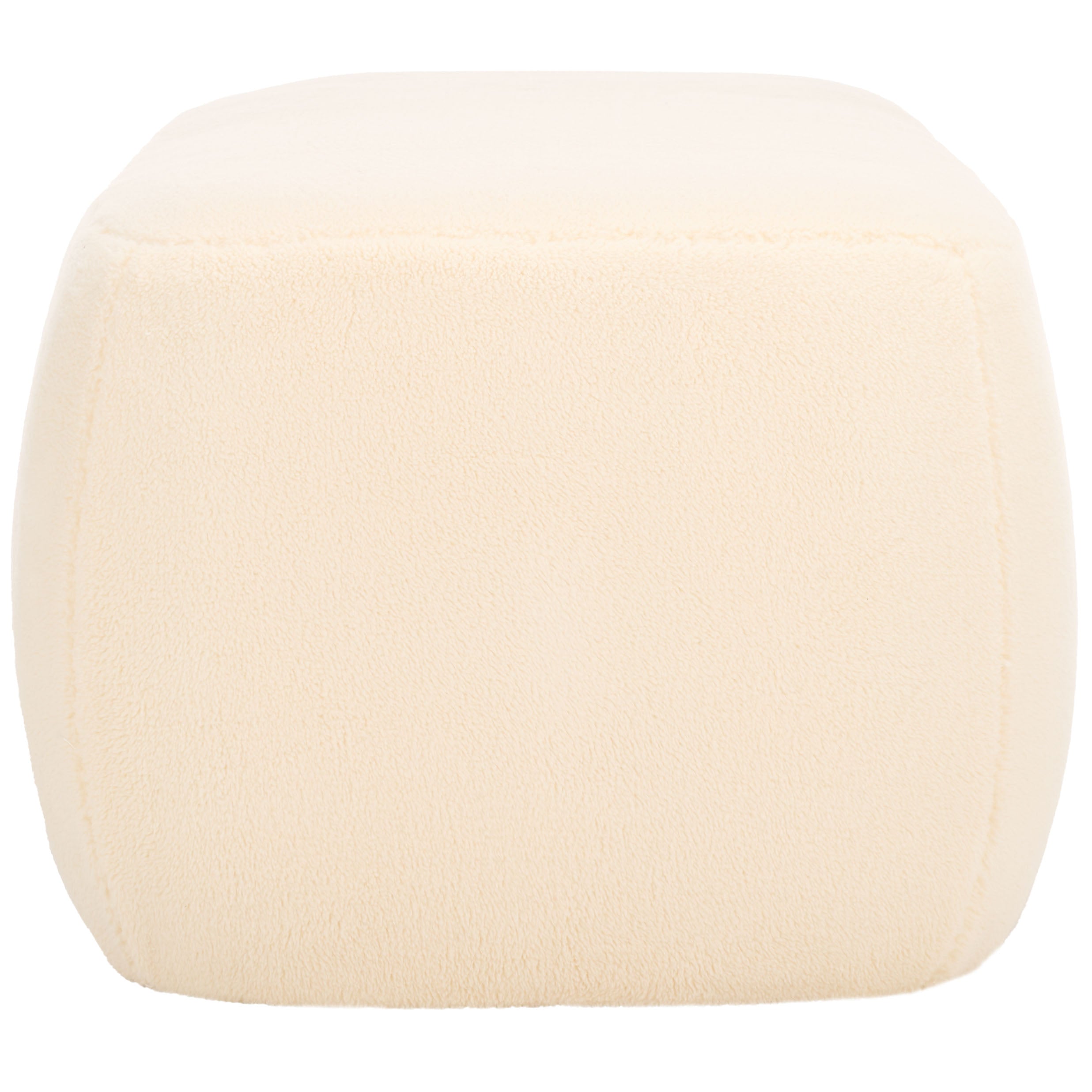 Safavieh Whitley Rectangular Ottoman , OTT1301 - Cream Faux Shearling
