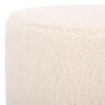 Safavieh Alistair Round Ottoman, OTT4503 - Off White / Black