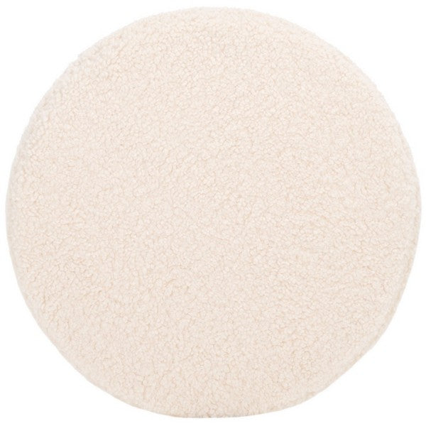 Safavieh Alistair Round Ottoman, OTT4503 - Off White / Black