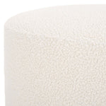 Safavieh Riah Boucle Round Ottoman, OTT4504 - Off White / Black