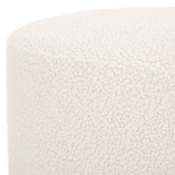 Safavieh Riah Boucle Round Ottoman, OTT4504 - Off White / Natural