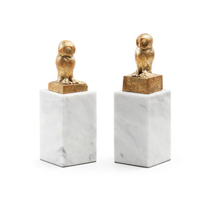 Villa & House - Owl Statue (Pair) - Gold Leaf - OWL-700-808