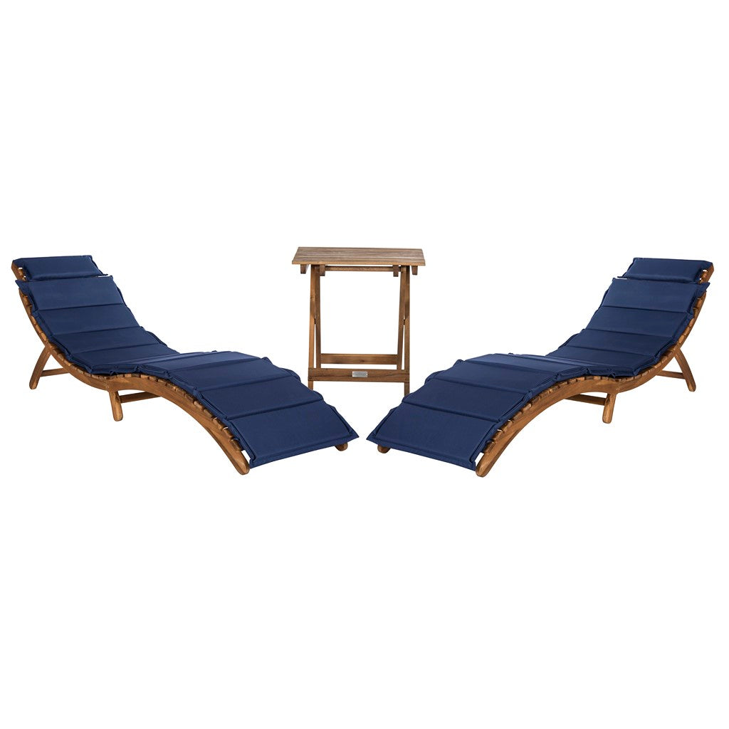 Safavieh Pacifica 3 Piece Lounge Set , PAT7020 - Natural / Navy