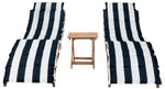 Safavieh Pacifica 3 Piece Lounge Set , PAT7020 - Natural / Navy Stripe