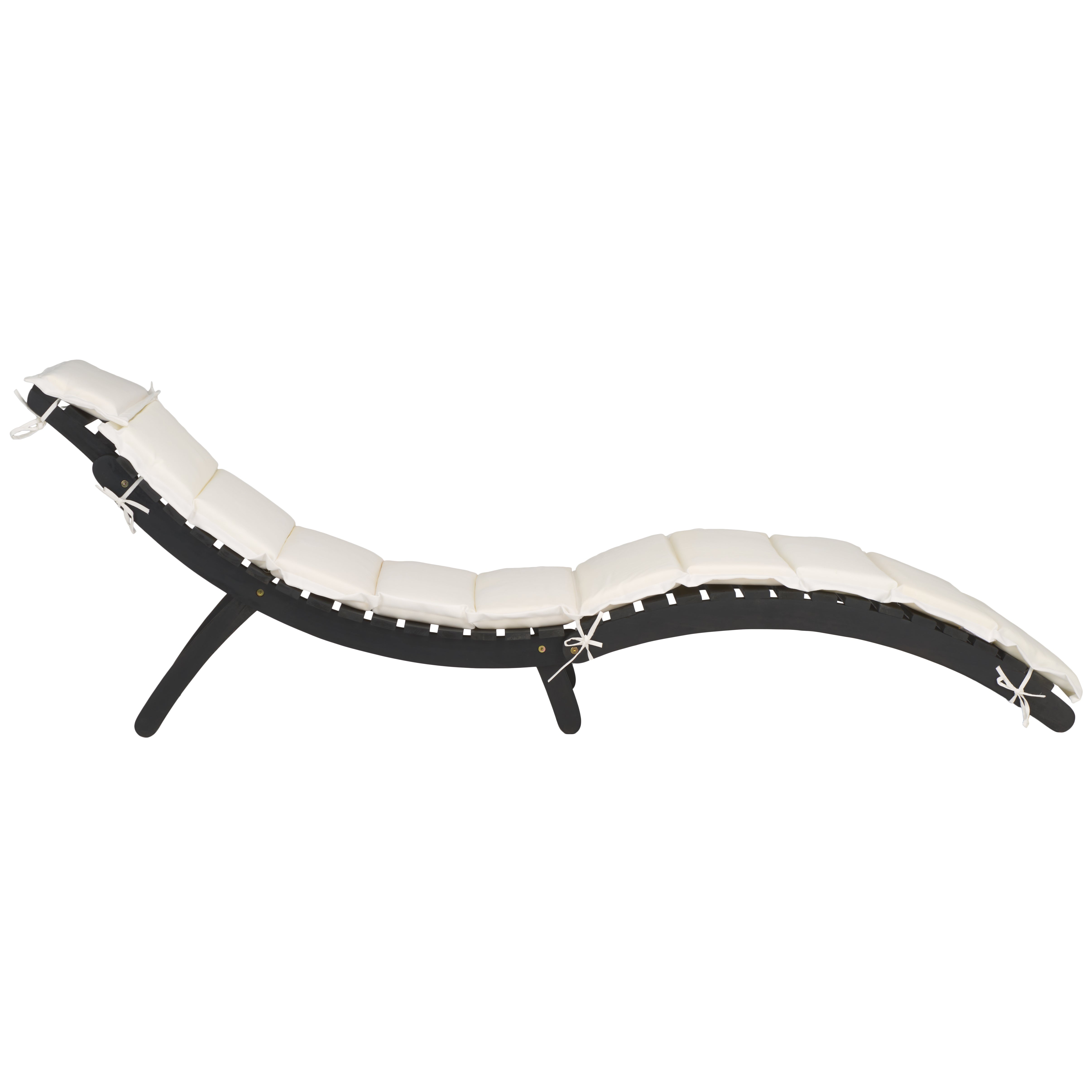 Safavieh Pacifica 3 Piece Lounge Set , PAT7020 - Black Wood / Beige Cushion