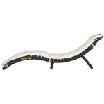 Safavieh Pacifica 3 Piece Lounge Set , PAT7020 - Black Wood / Beige Cushion